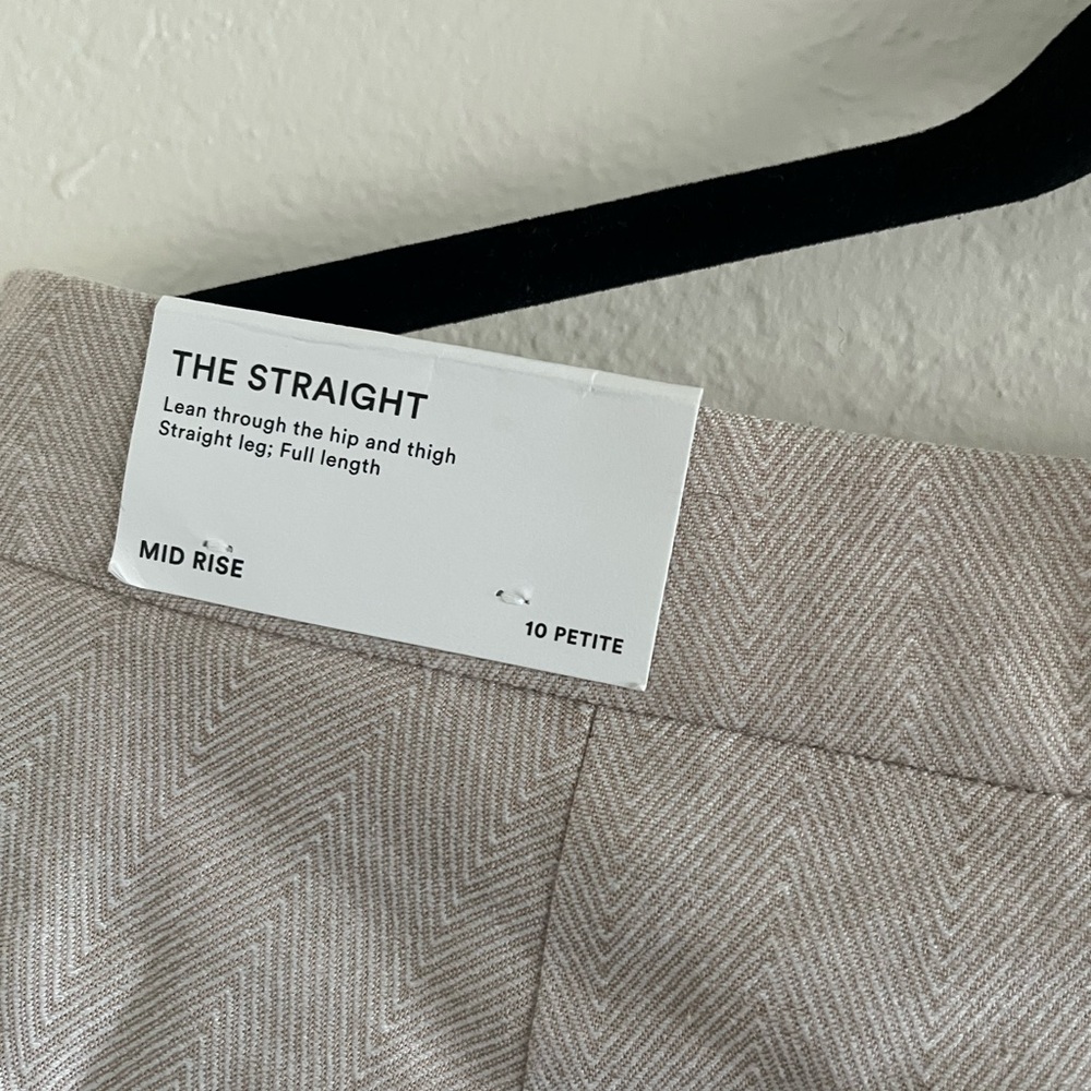 Ann Taylor Herringbone Straight Leg Pants
